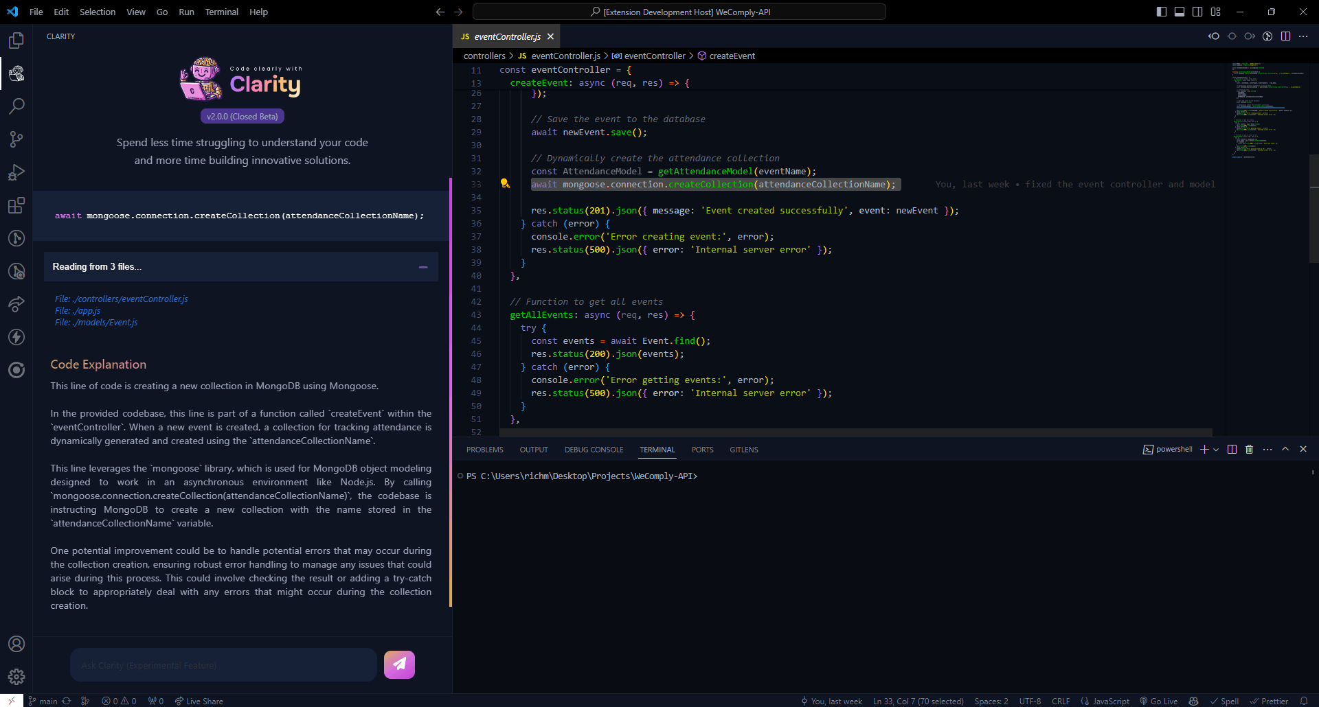 Picture of Clarity VSCode Extension